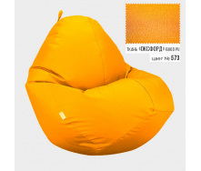 Безкаркасне крісло мішок груша Овал Coolki XXXL 100x140 Яскраво-жовтий (Оксфорд 600D PU)