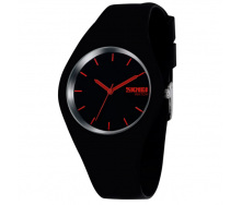 Наручний годинник жіночий Skmei Rubber Black 9068 Чорний (366)