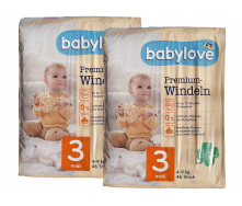 Дитячі одноразові підгузники Babylove Premium 3 midi 4-9 кг 92 шт