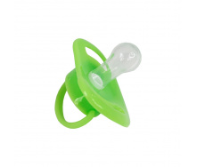 Пустушка силіконова кругла Mega Zayka MGZ-0516(Green) з ковпачком