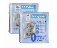 Дитячі підгузки Babylove Premium 0 newborn XS (до 3 кг) 48 шт