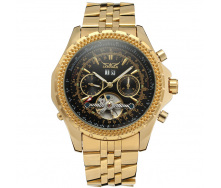 Наручний годинник чоловічий Jaragar Exclusive Gold (408)