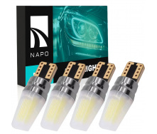 Комплект світлодіодних ламп Napo T10-COB10-Lens W5W T10 4 шт Білий (2508372254)