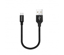 Кабель ColorWay USB/micro USB M/M 2.4А 0.25м Black CW-CBUM048-BK