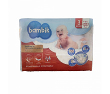 Дитячі підгузки Bambik 3 Midi (4-9 кг) 36 шт