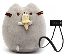 М'яка іграшка кіт з морозивом ST Pusheen cat Сірий + подарунок (vol-1044)