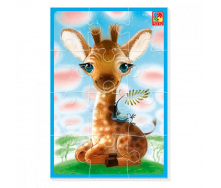 М'які пазли Vladi Toys VT1103-94 Малюк зможе Жираф 12 елементів Різнокольоровий (57183)