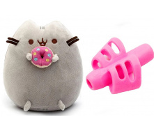 Насадка для корекції письма Рожевий та М'яка іграшка Pusheen cat (vol-1755)
