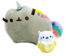 Мягкая игрушка кот-единорог радуга и игрушка-брелок Пушин кэт банан S&T 18 х 15 см Разноцветный (vol-1753)