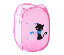 Корзина для игрушек UKC складная Котик Розовый