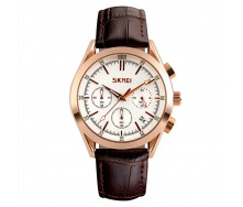 Чоловічий годинник Skmei Prestige 9127 класичний Коричневий