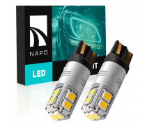 Комплект світлодіодних ламп Napo T10-2835-10smd W5W T10 2 шт Білий (2508454561)