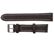 Ремінець для годинника Mykhail Ikhtyar шкіряний 18 мм Темно-коричневий (S529-18S dark brown)