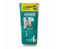 Підгузки-трусики Babylove Jumbo Pack Premium 6 XXL 18-30 кг 36 шт