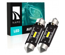 Комплект світлодіодних ламп Napo LED SJ-7020-1SMD-CANBUS 41mm C5W C10W 2 шт Білий (2530567473)