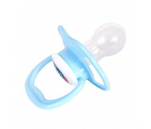 Дитяча силіконова пустушка Mega Zayka MGZ-0514(Blue) кругла