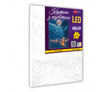 Картина за номерами Santi Ніч у горах 40x50 см LED підсвітка (955092)