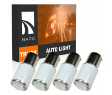 Комплект світлодіодних ламп Napo Truck 1156-3030-6smd-Lens 24V P21W 1156 BA15S 4 шт Білий (2523885773)