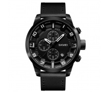 Чоловічий наручний годинник Skmei 1309 Black 1309BK (17126-hbr)