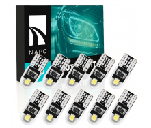 Комплект світлодіодних ламп Napo LED T10-3030-2smd W5W T10 10 шт Білий (2470568325)