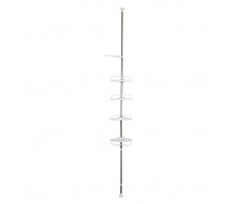 Стойка с полками для ванной комнаты Multi Corner Shelf угловая 3.2 м White (3_01686)