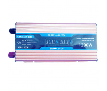 Инвертор напряжения Carmaer Power Inverter 028 c 12V на 220V 1200W модифицированная синусоида Gold (11067-hbr)