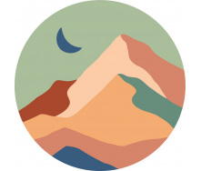 Картина за номерами Brushme на круглому підрамнику Третя фаза місяця Розмір L 40х40 см Різнокольоровий RC00011L