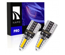 Комплект світлодіодних ламп Napo PRO T10-7020-2smd W5W T10 2 шт Білий (2495409530)