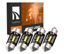 Комплект світлодіодних ламп для вантажівок Napo Truck SJ-7020-1SMD 24V 31mm C5W C10W 4 шт Білий (2530976069)
