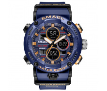 Часы наручные мужские Smael 8038 Dark Blue (15178-hbr)