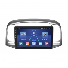 Штатная магнитола Lesko Hyundai Verna II 2005-2010 9" 2/32Gb 4G Wi-Fi GPS Top (10473-52007)