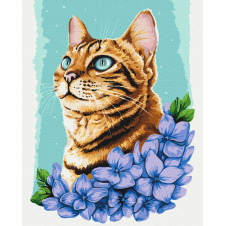 Картина за номерами BrushMe "Лазурний котик © Anna Kulyk" 40х50см BS53584