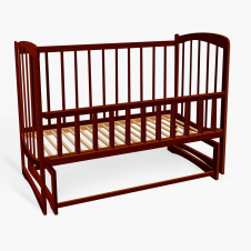 Ліжечко дерев'яне Наталка Комета 120 x 65 x 90 см Dark brown (80599)