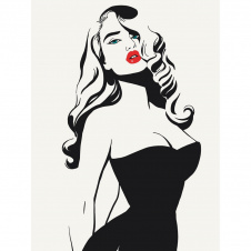 Картина за номерами Lady in black Art Craft 10060-AC 30х40 см