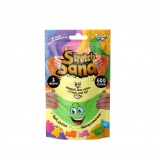 Набір креативної творчості "Stretch Sand" Danko Toys STS-04-01U пакет 600 гр Зелений
