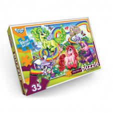 М'які пазли "Єдиноріг та панда" Danko Toys S35-10-03 35 елементів