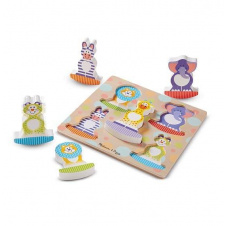 Пазл - вкладиш дерев'яний для малюків "Сафарі" Melissa&Doug 5 елементів - гойдалок MD1886