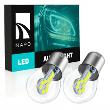 Фото - Комплект світлодіодних ламп Napo LED 1156-3030-18smd P21W 1156 BA15S 2 шт Білий (2473486756) Комплект світлодіодних ламп Napo LED 1156-3030-18smd P21W 1156 BA15S 2 шт Білий (2473486756)