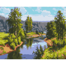 Картина за номерами BrushMe "Шлях від джерела" 40х50см BS52685