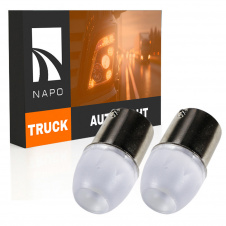 Комплект світлодіодних ламп Napo Truck 1156-HP-Lens 24V P21W 1156 BA15S 2 шт Білий (2524614840)