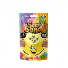 Набір креативної творчості "Stretch Sand" Danko Toys STS-04-01U пакет 600 гр Жовтий