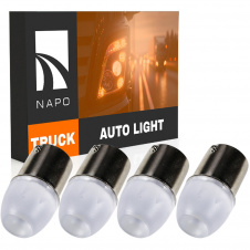 Комплект світлодіодних ламп Napo Truck 1156-HP-Lens 24V P21W 1156 BA15S 4 шт Білий (2524619939)