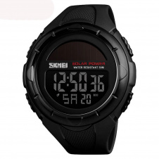 Годинник наручний на сонячній батареї Skmei 1405 Black 1405BK (15951-hbr)