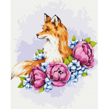 Картина за номерами BrushMe "Квіткова лисиця © Anna Kulyk" 40х50см BS53587