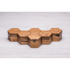 Коробочка-органайзер для 6 годинників ecoWalnut 7.3х43.4х18.8 см