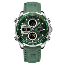 Наручний годинник чоловічий NaviForce Fly ArmyGreen Сріблястий (2743)
