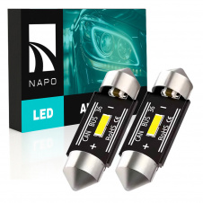 Комплект світлодіодних ламп Napo LED SJ-7020-1SMD-CANBUS 36mm C5W C10W 2 шт Білий (2530563300)