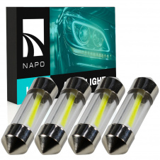 Комплект світлодіодних ламп Napo LED SJ-COB-A 31mm C5W C10W 4 шт Білий (2528756884)