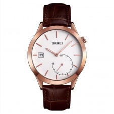 Чоловічий кварцовий годинник Skmei 1581 Prestige коричневий