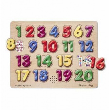 Звуковий пазл для малюків Melissa&Doug " Іспанські цифри" дерев'яні елементи